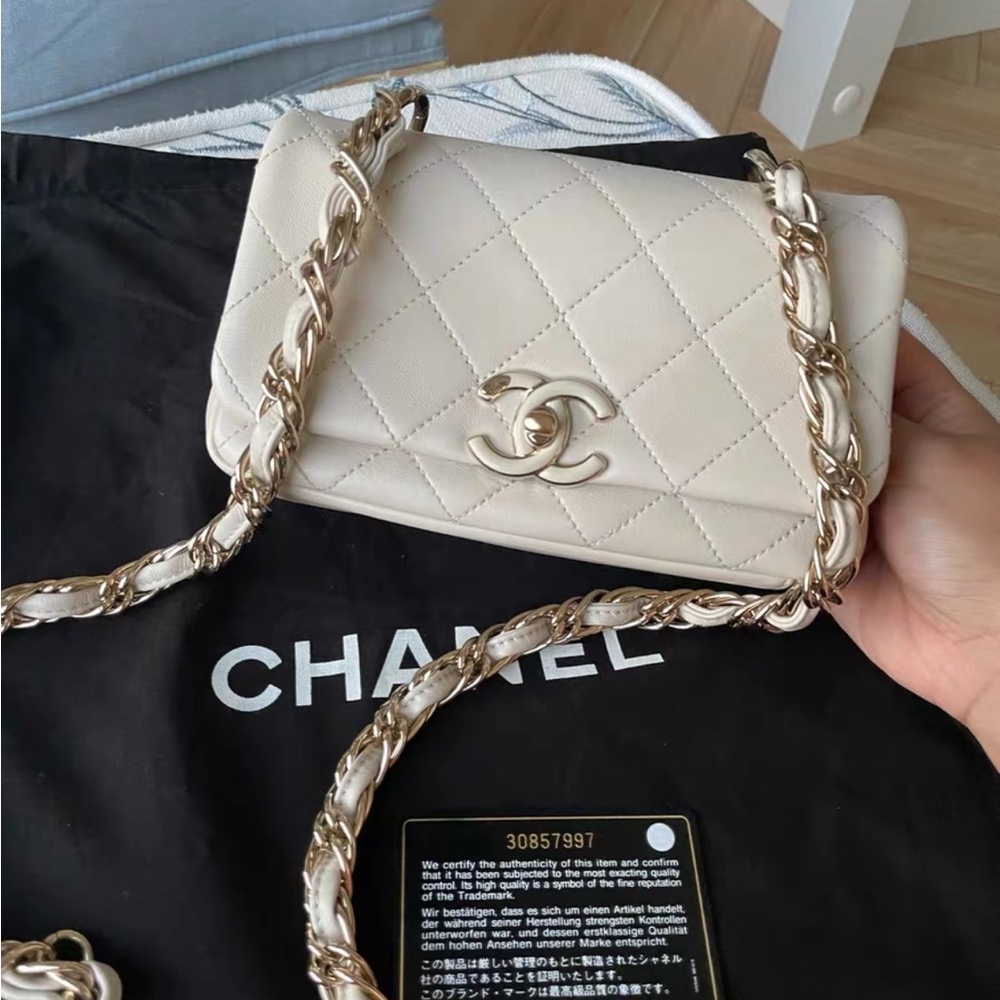 Chanel Color Match Flap Bag Quilted Lambskin Mini